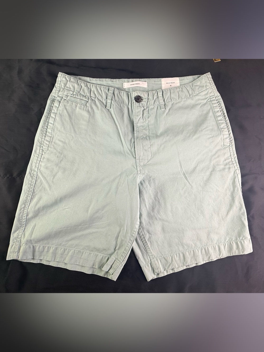 Billy Reid Men's Light Sage Cotton Chino Shorts